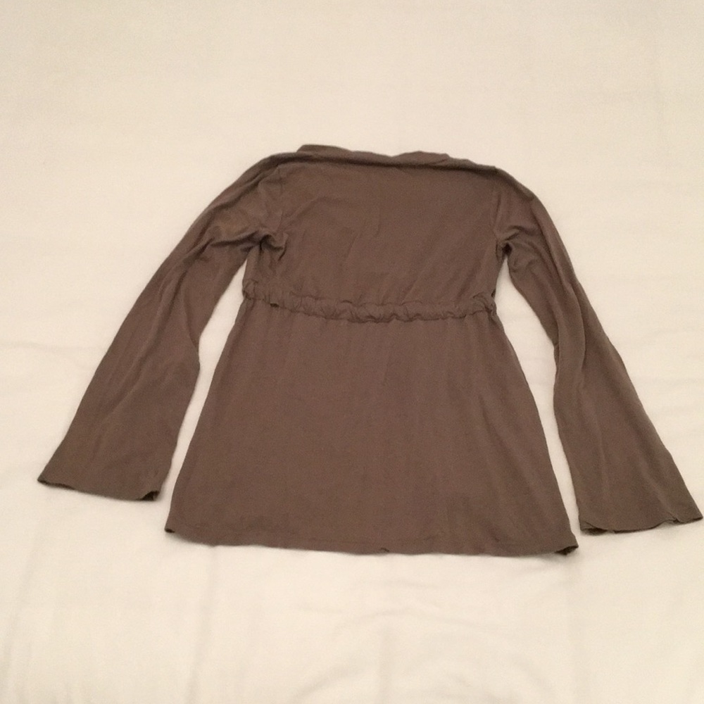 Splendid mocha top tunic size small waist tie - Picture 3 of 3